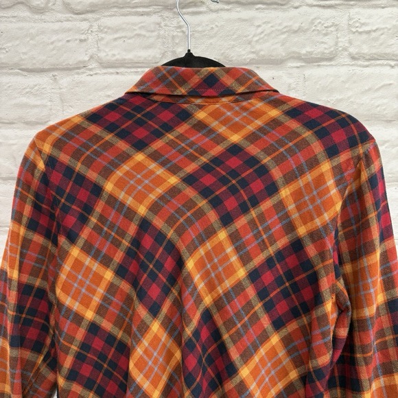 Soft Surroundings Rhinestone Embroidered Fall Orange Button Up Tunic Size Small - Picture 8 of 13